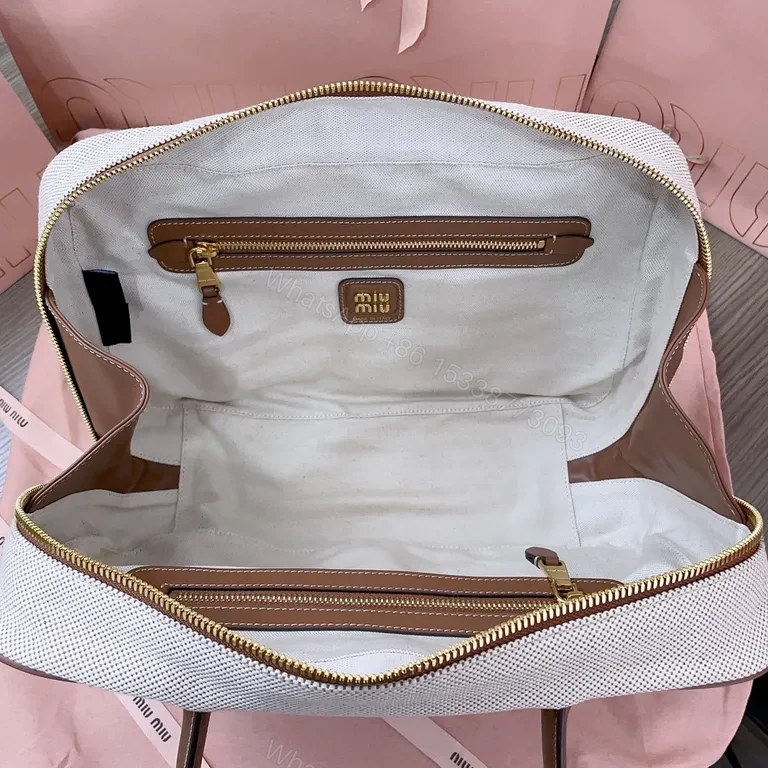 View 8 of Structured Texture Luxe Bag - Leather, Miu Miu-Inspired Style