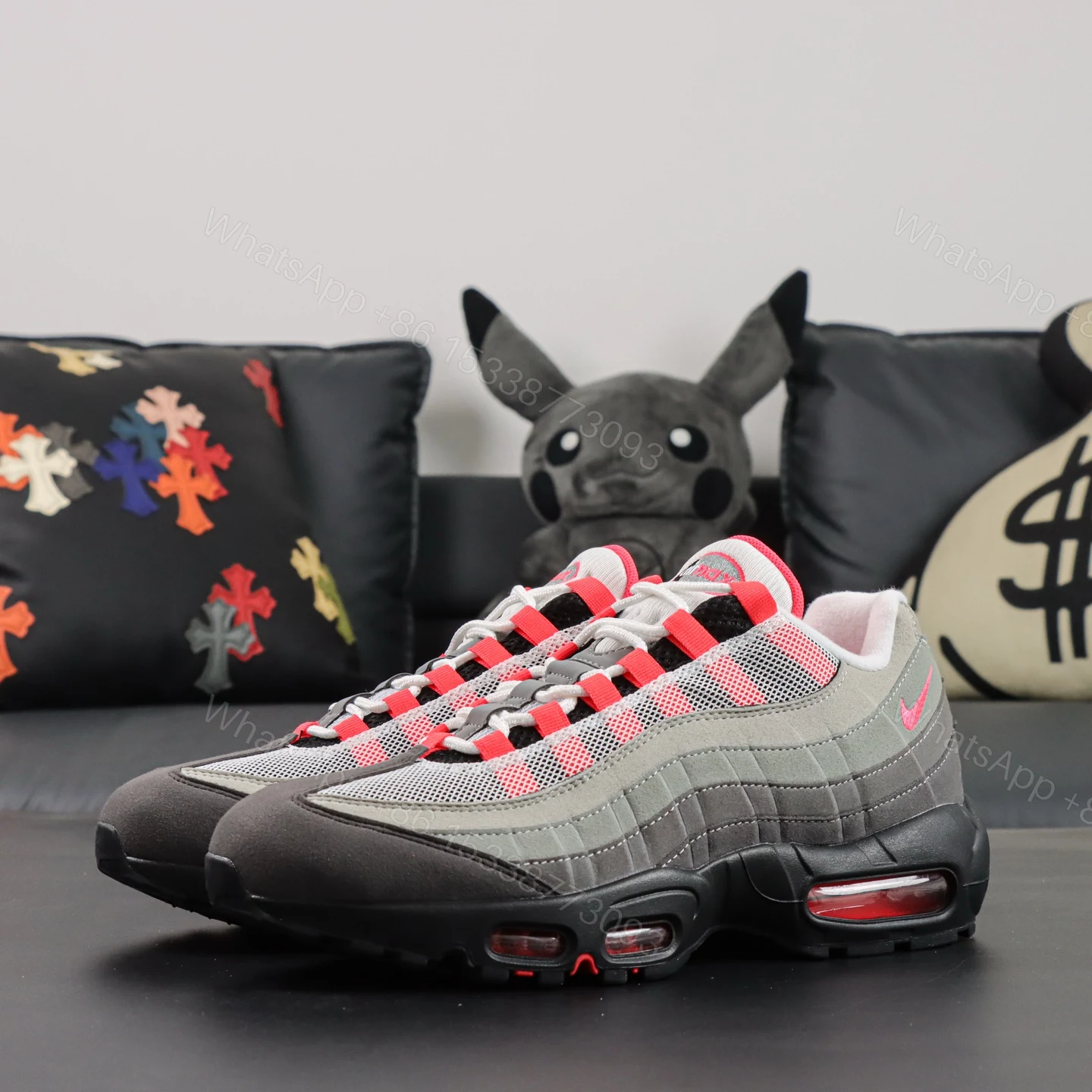 View 8 of Nike Air Max 95 OG Solar Red (2018) Reps