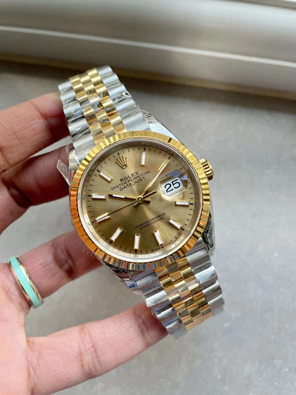 View 2 of VSF Factory 1:1 Best Rolex DateJust 36 SS 126233 Edition 904L Steel YG Stick Dial VS3235