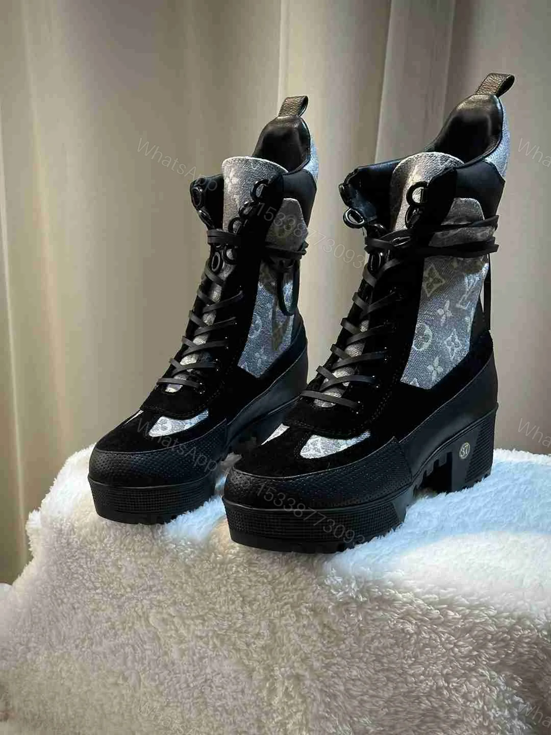 View 7 of LOUIS VUITTON LAUREATE PLATFORM DESERT BOOT GREY 1AB2X9