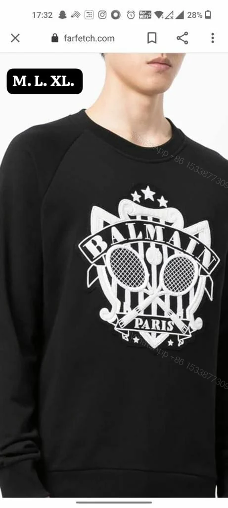 View 4 of FIRST COPY BALMAIN PREMIUM ROUND NECK SWEATSHIRTS
