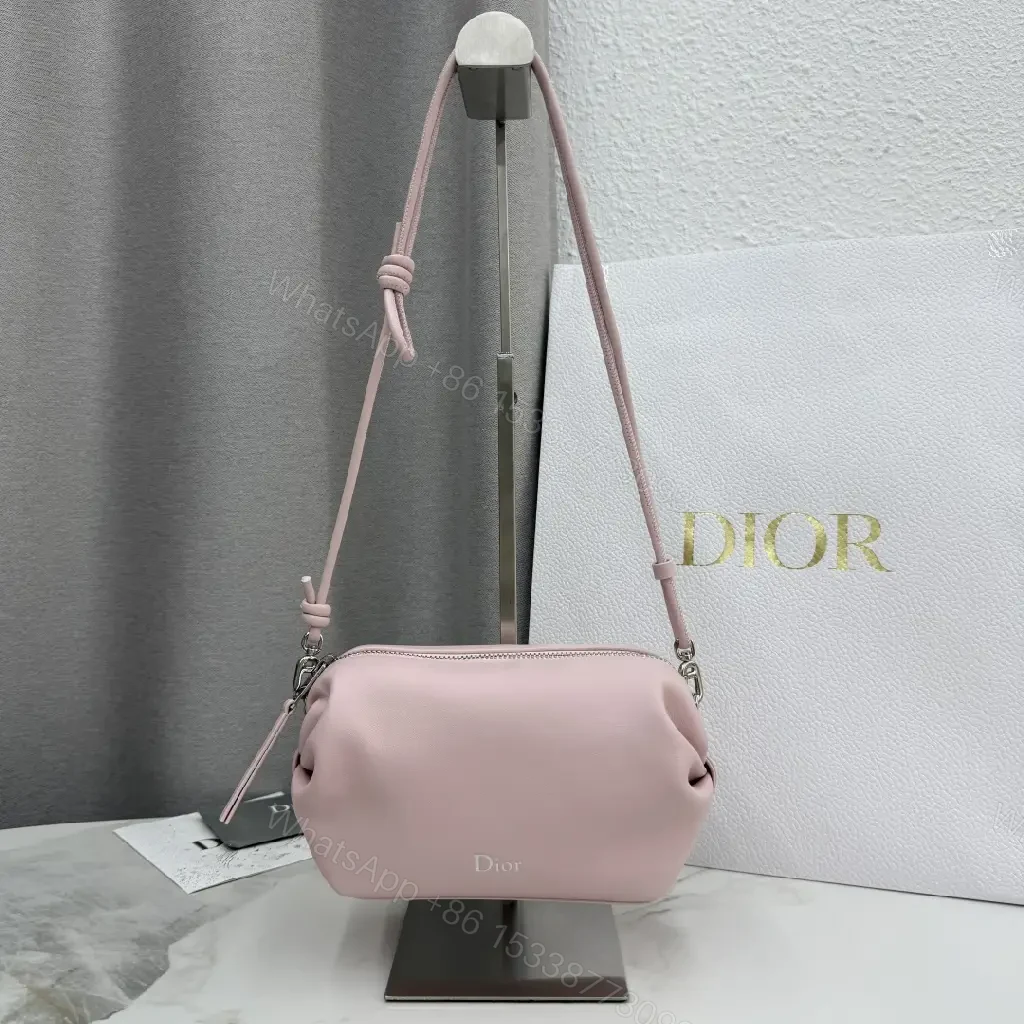 View 5 of Soft-Pink Leather Crossbody: Lightweight, Everyday Luxury Bag
