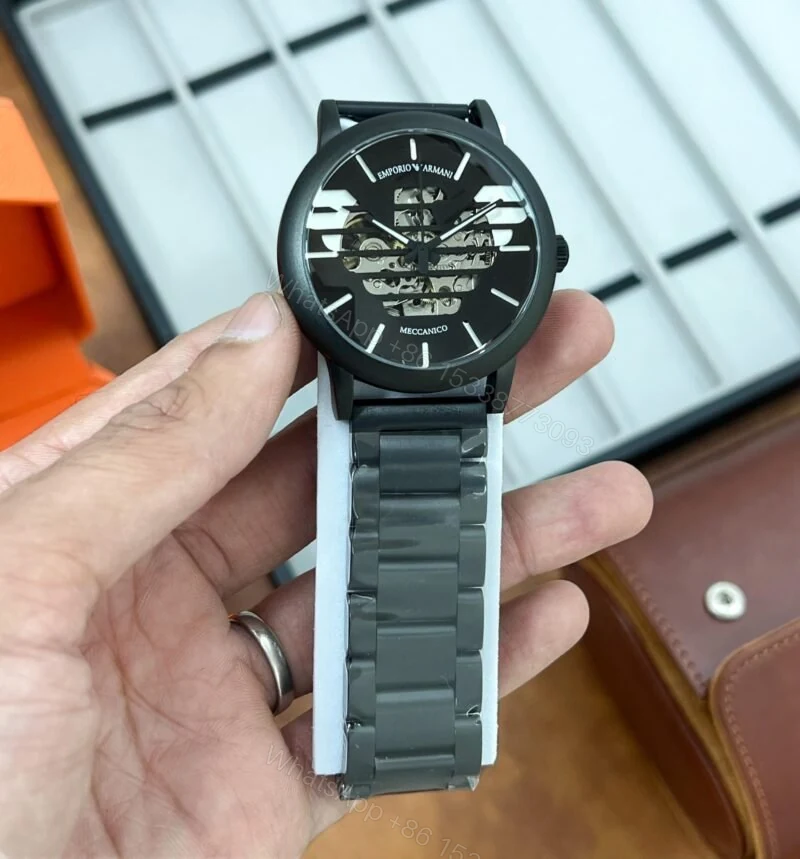 Emporio Armani Meccanico AR60032 Black Dial 43mm Automatic — view 1