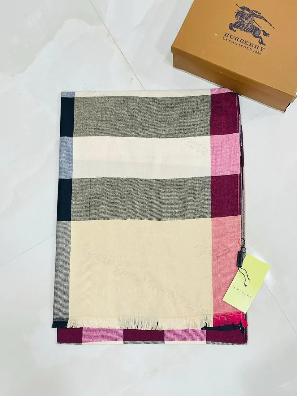 View 3 of FIRST COPY BURBERRY SEMI WINTER STOLES