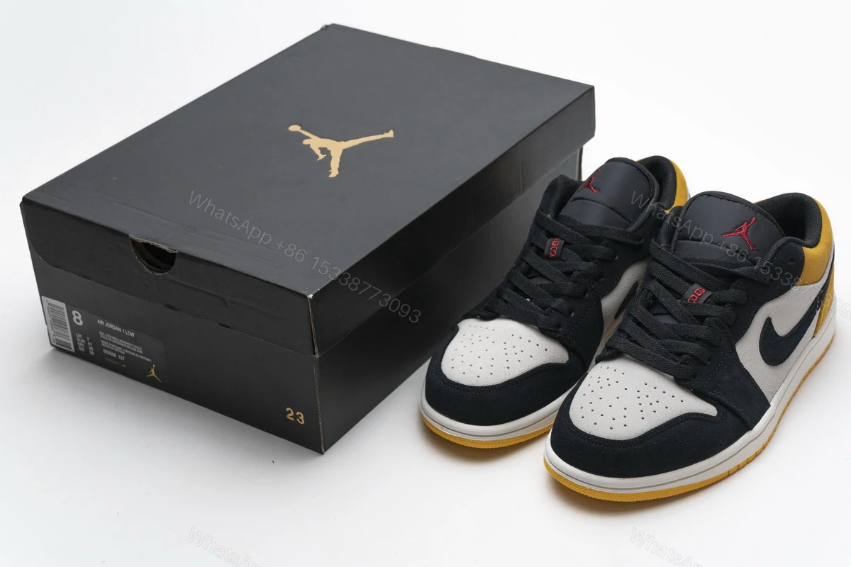 Air Jordan 1 Low Sail University Gold Black 553558-127 — view 2