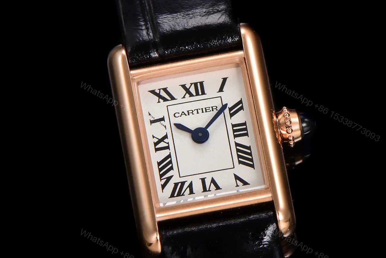 View 3 of Cartier Tank Louis Mini Watch 24MM Gold Case Black Crocodile Leather Strap Premium Edition CAR-TANK-LOUIS-MINI-GOLD-24