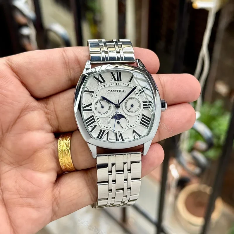 View 2 of Cartier Santos De Multifunction Quartz White Dial 43mm