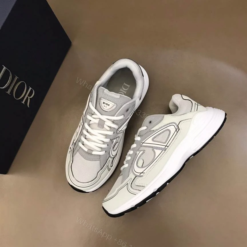 View 9 of DIOR B30 SNEAKERS GRAY MESH AND WHITE TECHNICAL FABRIC – CD85