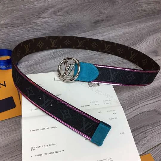View 4 of LOUIS VUITTON LV CIRCLE 40MM BELT MONOGRAM ECLIPSE CANVAS – B143