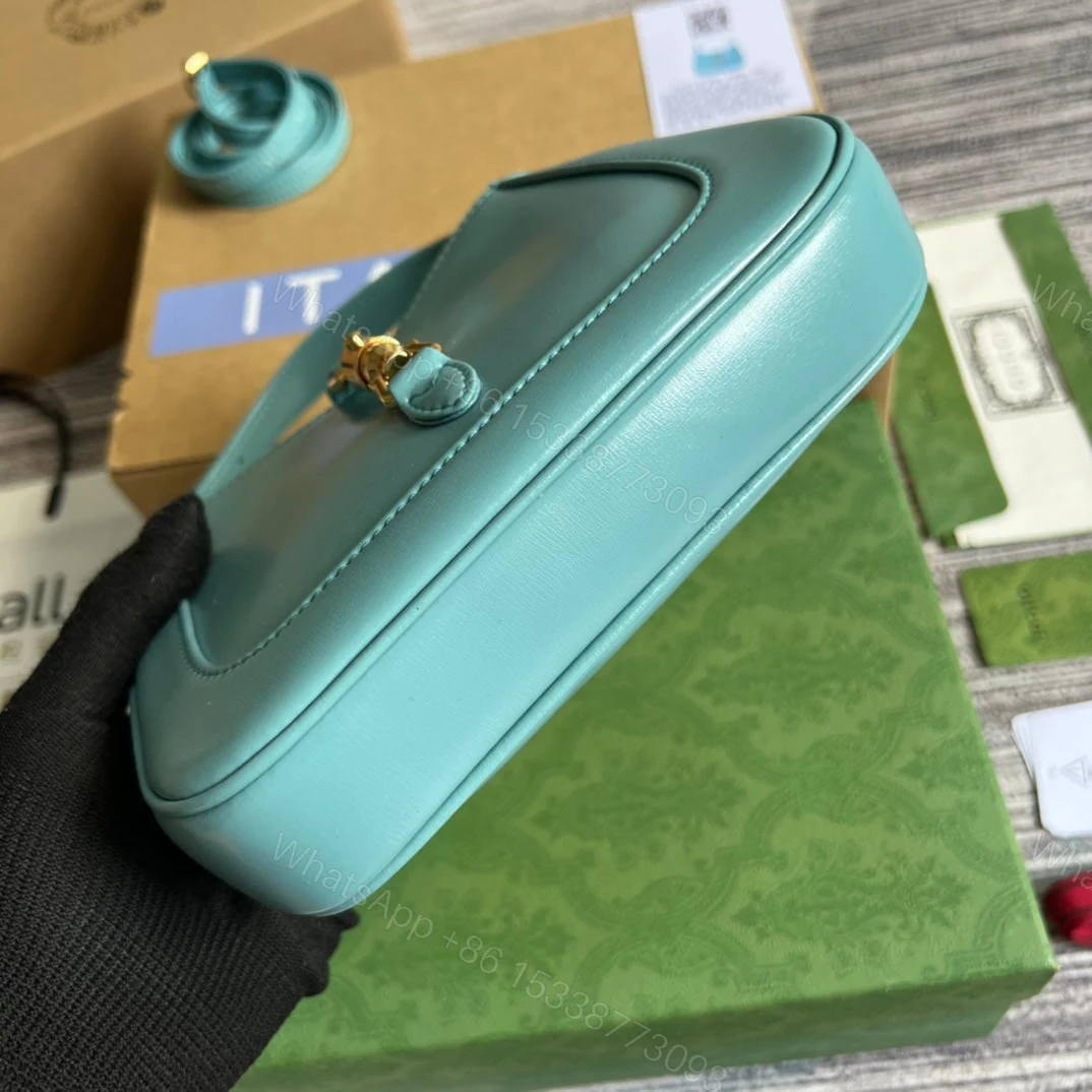 View 7 of GG JACKIE MINI 19 SHOULDER BAG IN PASTEL BLUE CALFSKIN