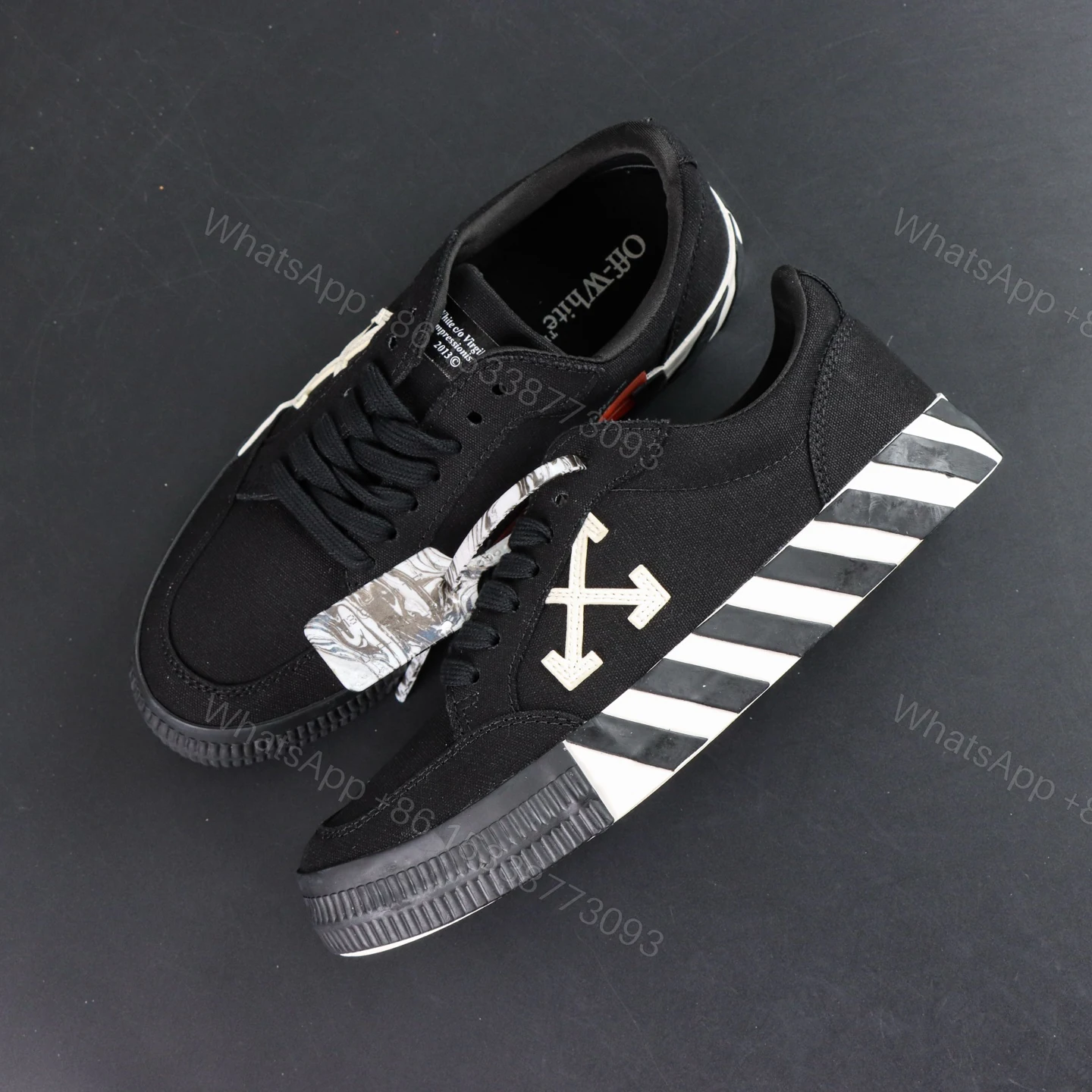 View 7 of Off White Low Vulcanised Black White Reps