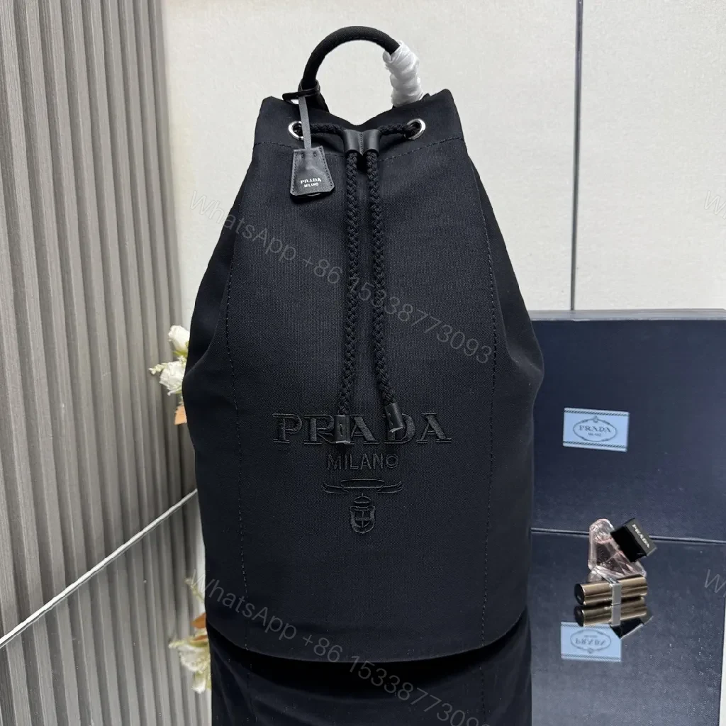 Minimalist Black Drawstring Backpack — Subtle Luxury, Everyday — view 1