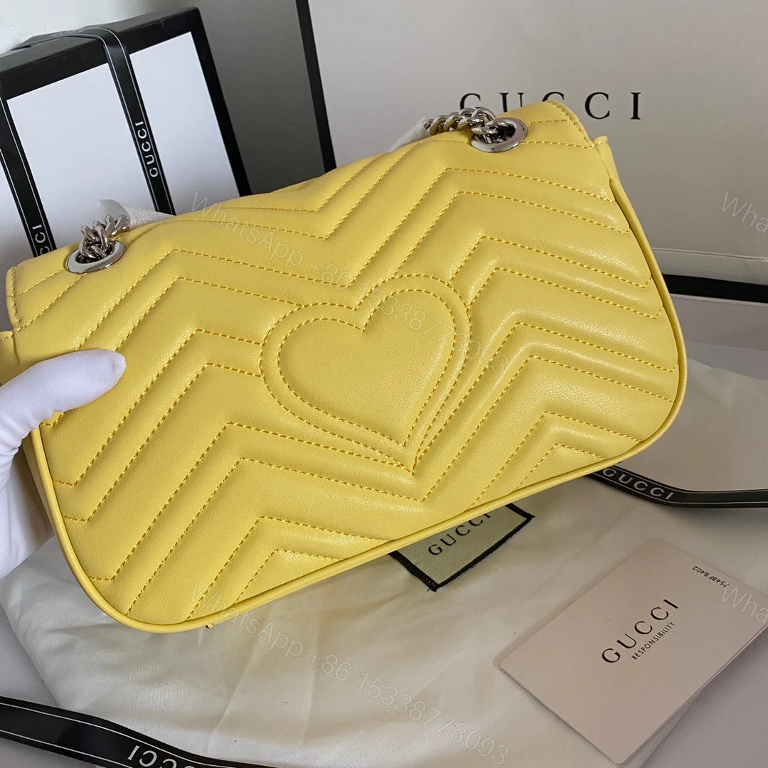 View 9 of Gucci Marmont Small Pastel Yellow
