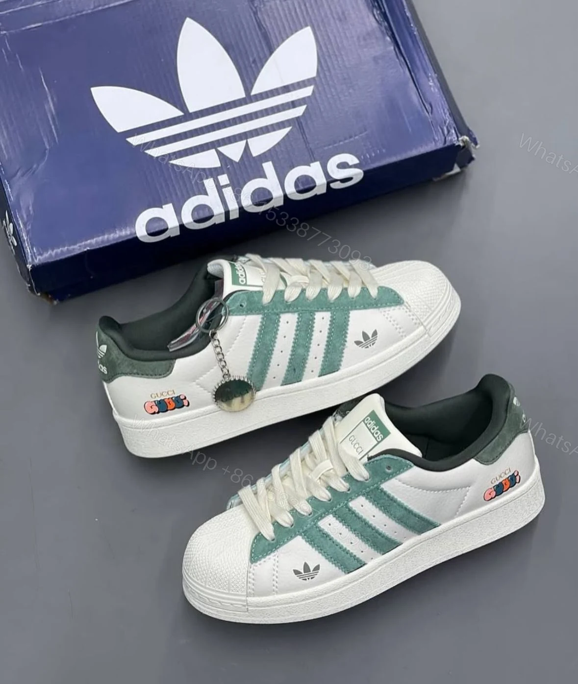 View 3 of FIRST COPY Adidas Superstar x Gucci Shoes For Men