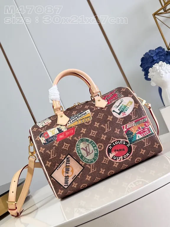 Boho-Chic LV Patchwork Satchel: Elevated Everyday Luxury — view 1
