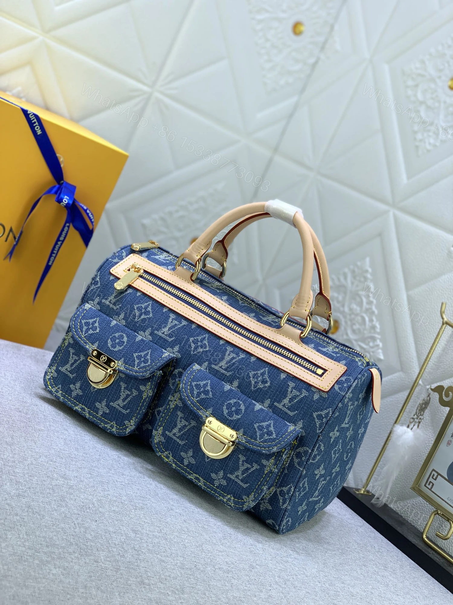 View 3 of LV Neo Speedy Denim Blue