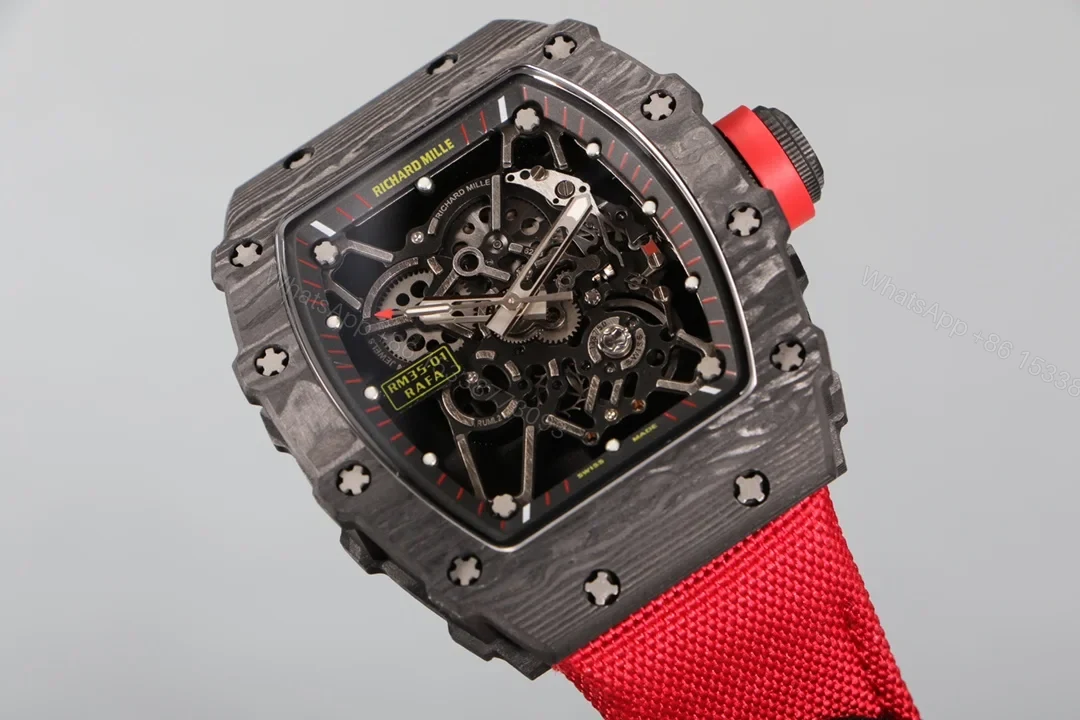 View 5 of Richard Mille RM35-01 NTPT Carbon Fiber RMUL3 White Gemstone Balance Suspension Watch RM35-01-NTPT-WGS3