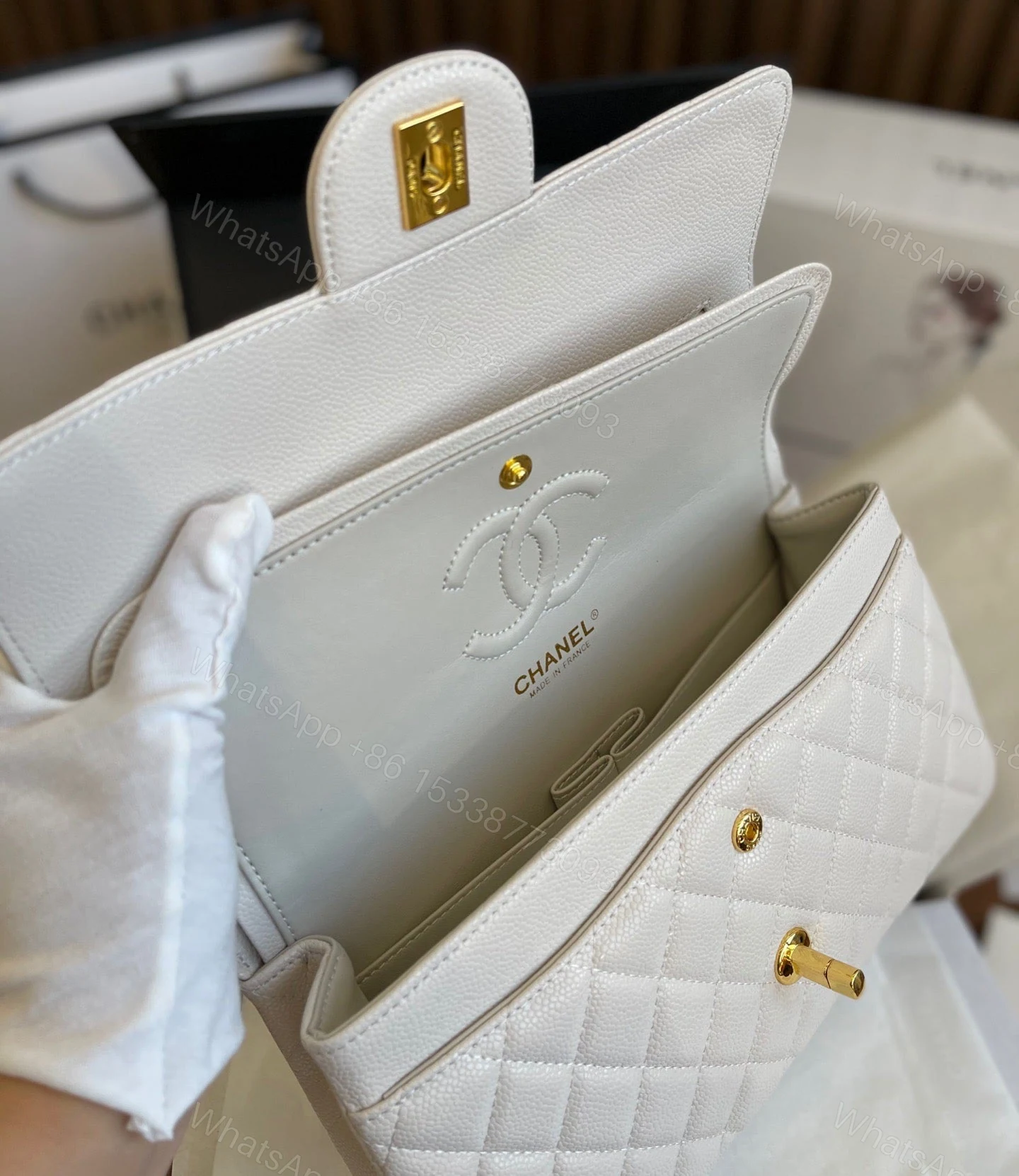 View 5 of Chanel Mini Flap Bag Calfskin