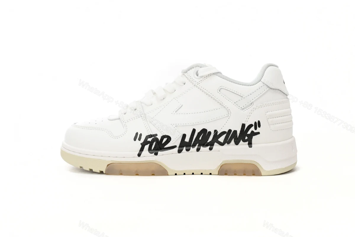 View 15 of OFF-WHITE Out Of Office OOO Low Tops For Walking White Black OMIA189R21 LEA00 20101