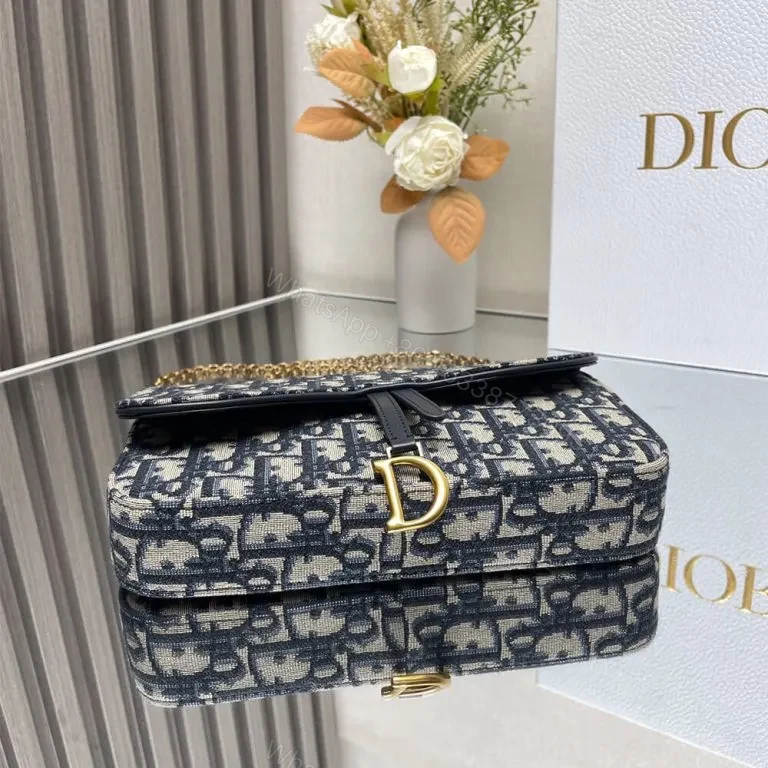 View 4 of Dior Medium Saddle Pouch with Chain