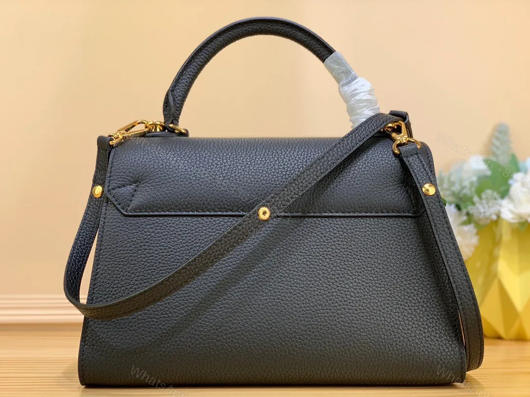 View 3 of Louis Vuitton LV Twist Handle Replica Woman’s Black Handbags 17x25x11cm