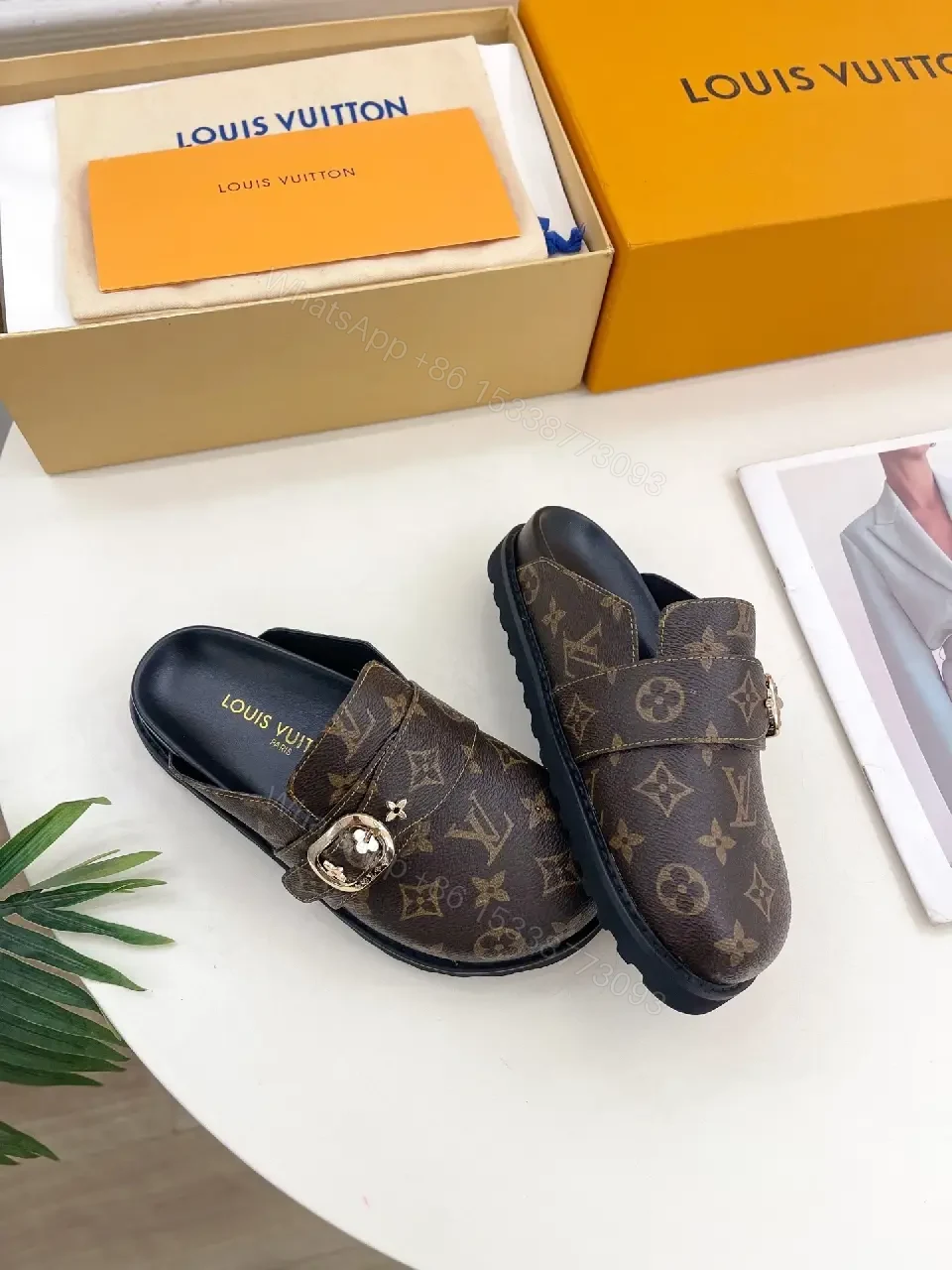 View 2 of Relaxed Luxury Slip-Ons with Monogram Accent Shoes