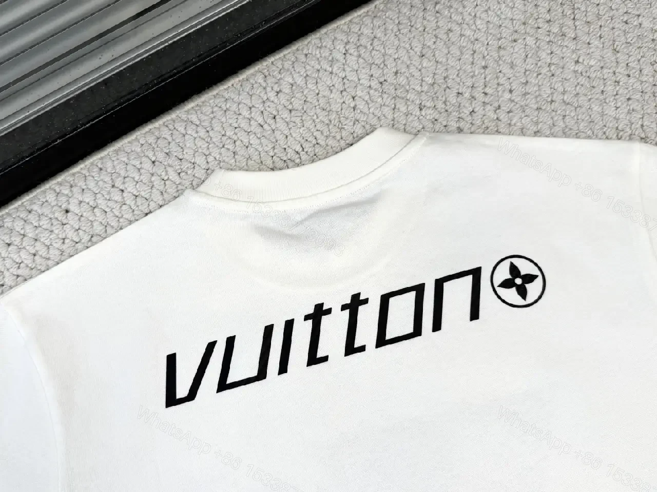 View 9 of White Cotton Graphic Tee, Bold Logo, Streetwear Essential