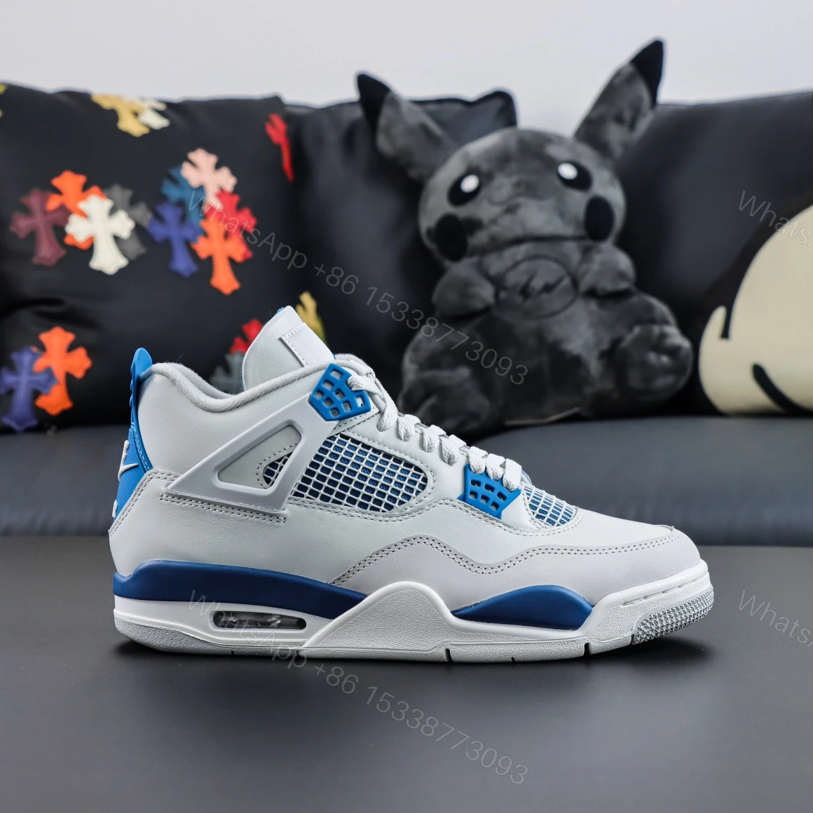 View 2 of Air Jordan 4 Retro Military Blue 2024 Reps