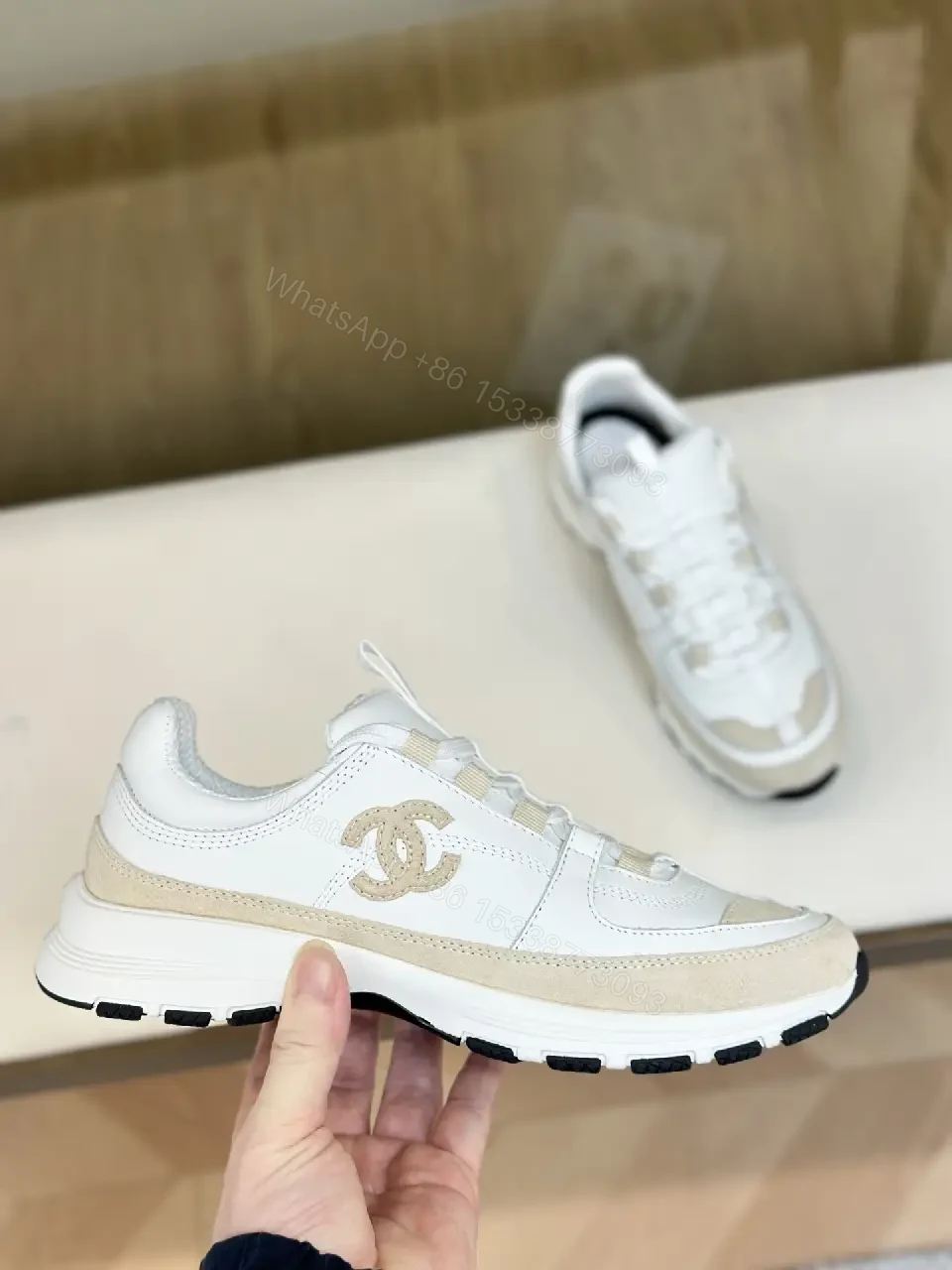 View 9 of Casual Luxe Sneakers: Off-White, Leather & Suede Comfort