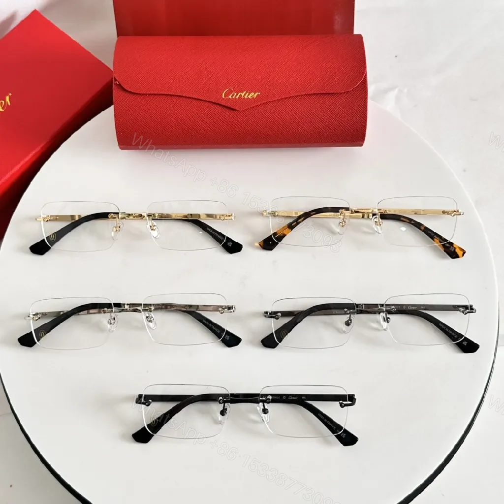 View 9 of Lux Rimless Glasses: Subtle Gold Accents, All-Day Comfort