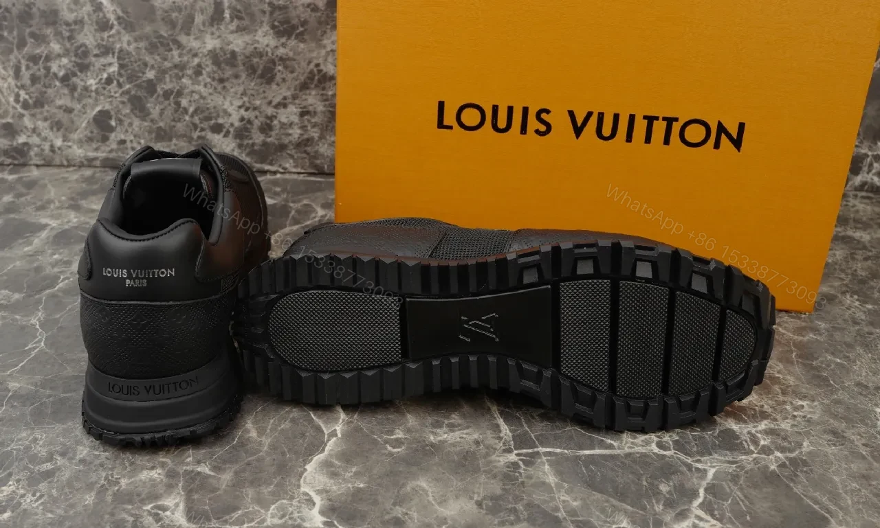 View 8 of Black Textured Sneakers: Subtle LV-Inspired Luxury Comfort