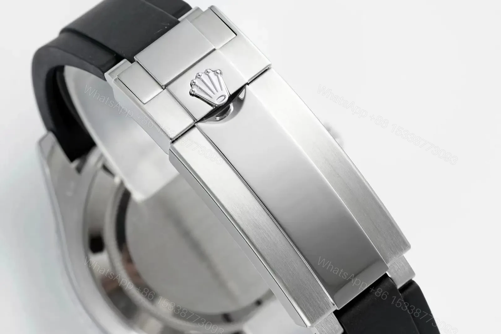 View 7 of C+ Factory Clean Factory Rolex Yacht-Master Diamond Silver Black Strap