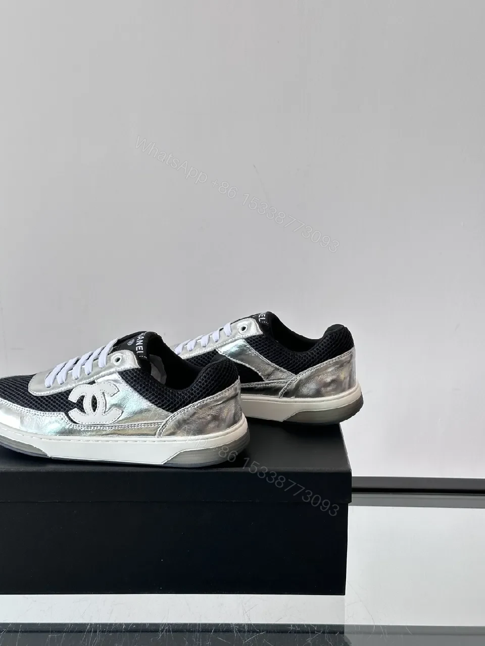 View 2 of Chunky Metallic Sneaker + Leather + Streetwear + Luxe Shine + Sneaker