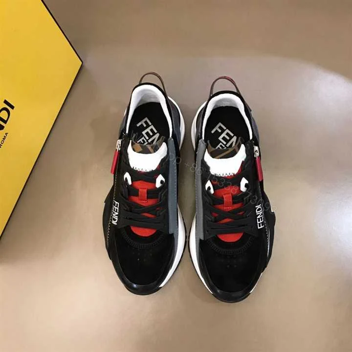 View 6 of FENDI CHUNKY LACE-UP TRAINERS BLACK – FD19