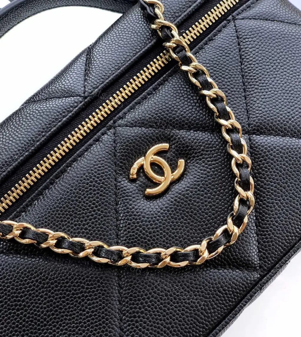 View 10 of Compact Quilted Luxury Bag with Gold Hardware, Crossbody Style