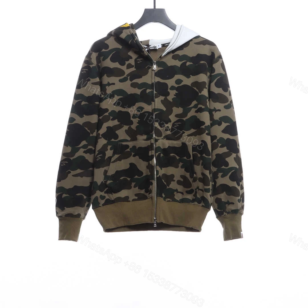 BAPE co-branded hell kitty camouflage zipper hoodie Green — view 2