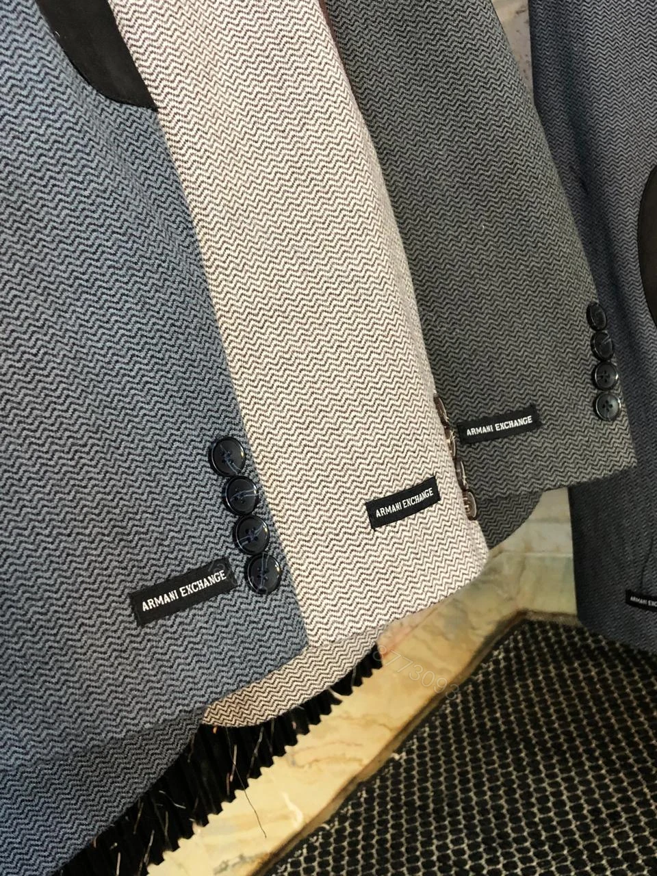 View 3 of First Copy Armani Italian Tweed Wool Blazer for Men
