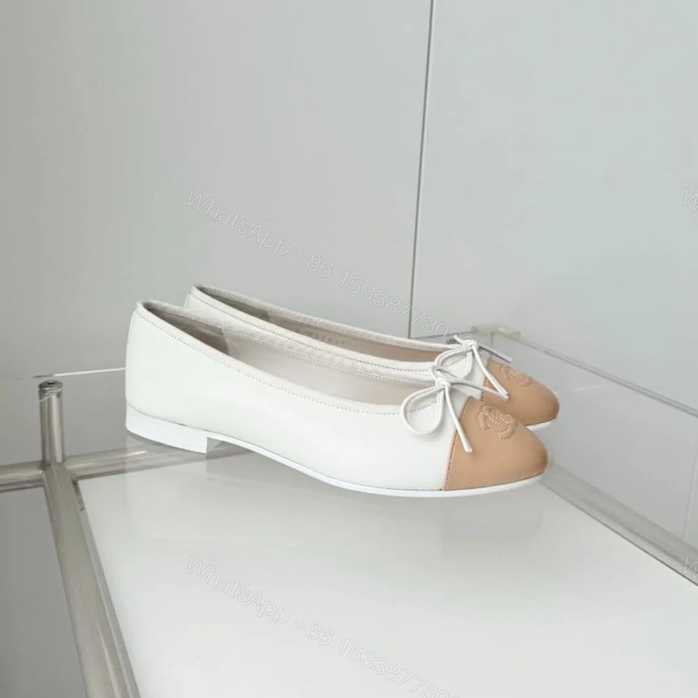 View 2 of Chanel Ballet Flats White And Beige