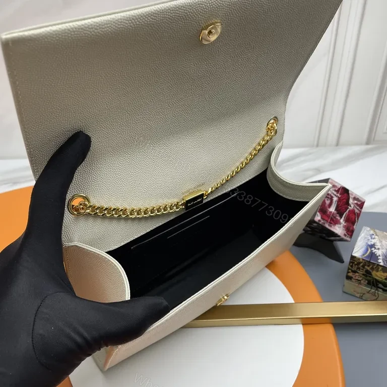 View 6 of Chic Soft-Grain Clutch: Gold-Hardware, Convertible Strap Bag