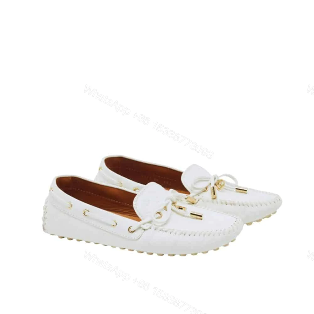 View 7 of LOUIS VUITTON WHITE MONOGRAM EMPREINTE LEATHER GLORIA LOAFERS