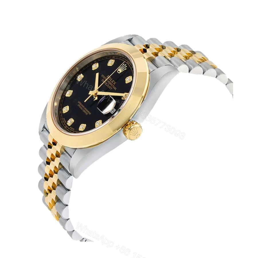 View 3 of Rolex Datejust Black Diamond Dial Steel Yellow Gold 126303BKDJ Jubilee Super Clone