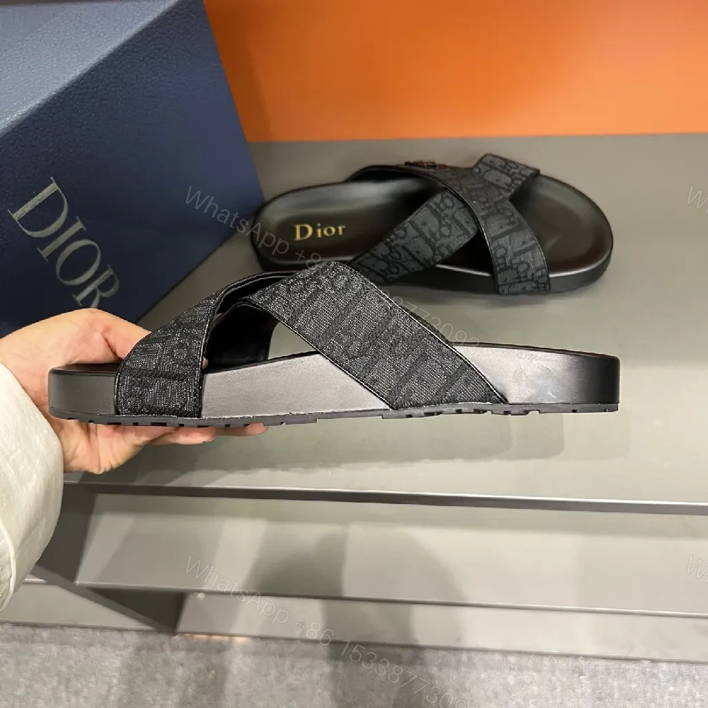 View 6 of Structured Comfort Sandals: Luxe Jacquard Crossover Slides