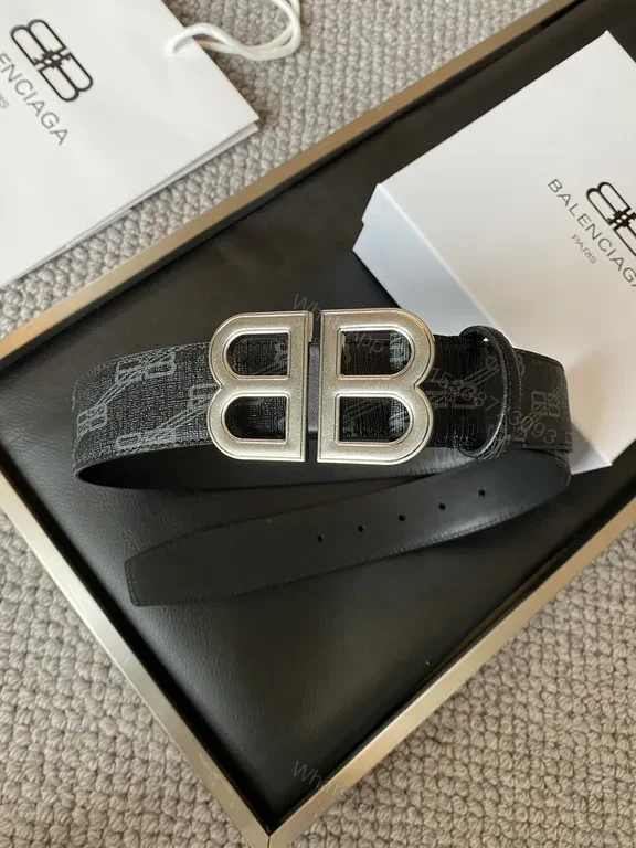 Black Leather Belt with Double-B Buckle â€“ Premium Designer-Inspired Accessory — view 1
