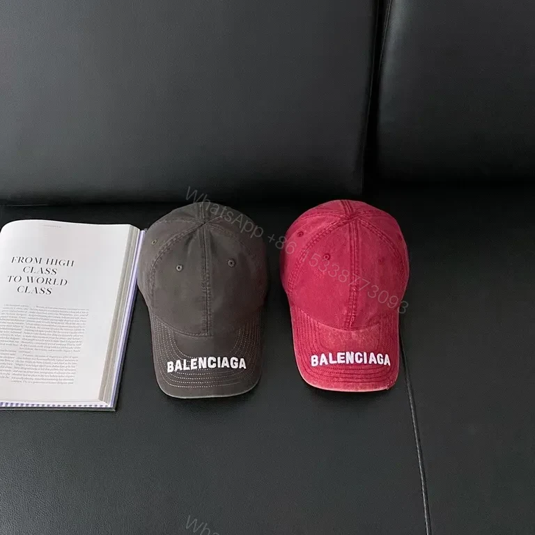 View 8 of Crimson Balenciaga Cap: Premium Everyday Luxury Edge