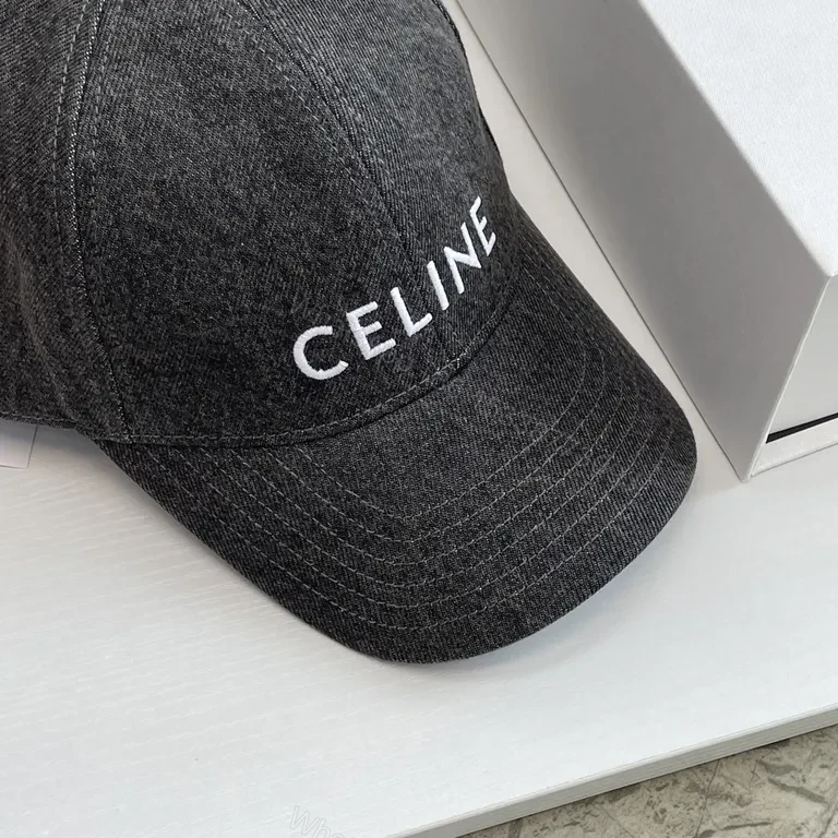 View 2 of Charcoal Heathered Cap â€“ Minimalist Celine-Inspired, Premium Logo Detail