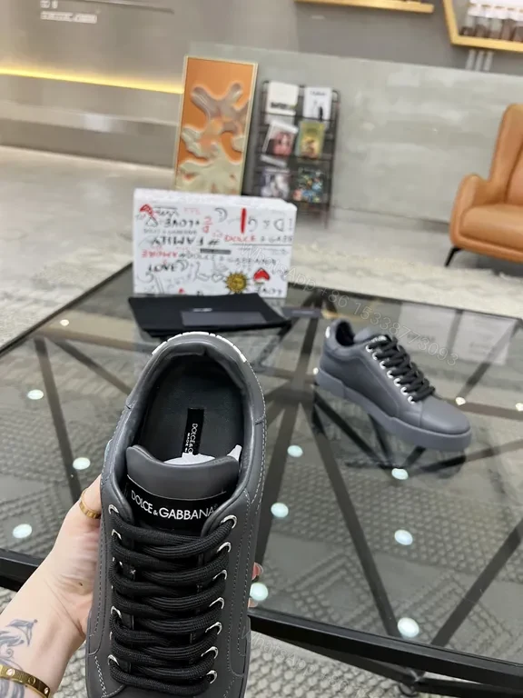 View 7 of Chic Gray Leather Sneakers â€“ Luxury Everyday Comfort