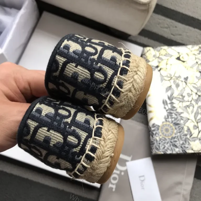 View 6 of Chic Monogram Dior Espadrille Slip-Ons: Everyday Luxury