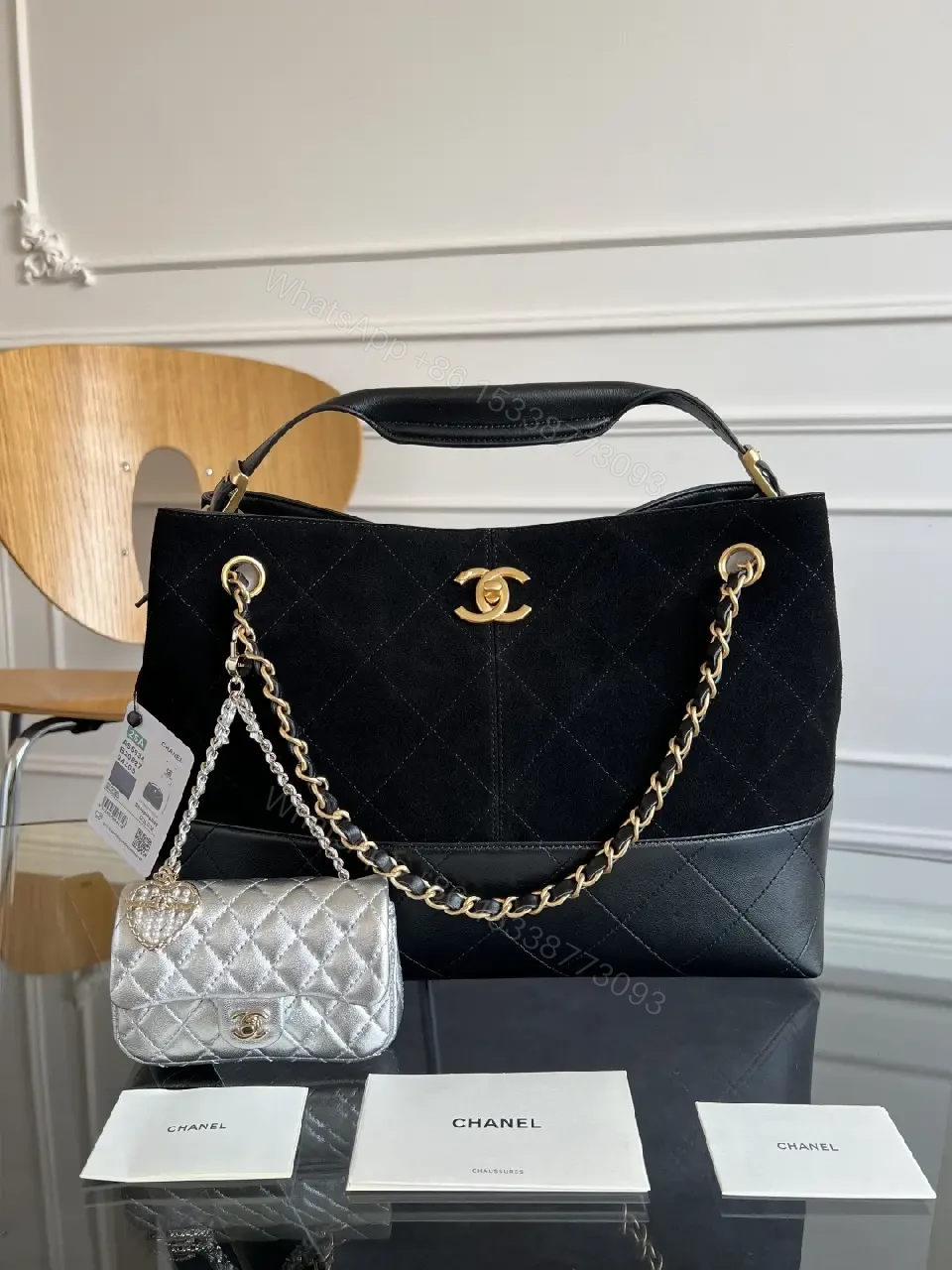 View 8 of Quilted Gold-Chain Shoulder Bag: Elegant Everyday Luxury