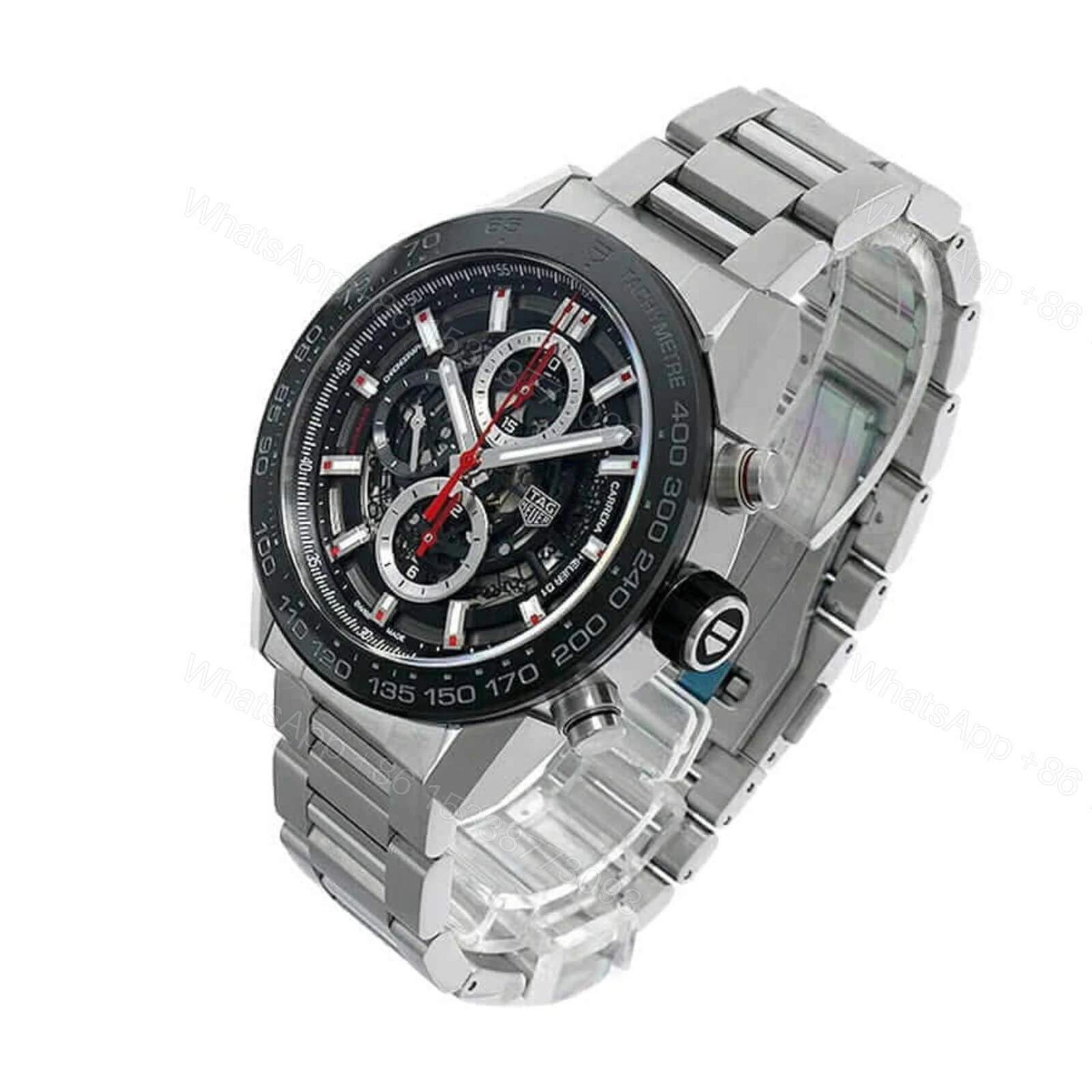 View 2 of TAG Heuer Carrera 01 Steel Black Replica
