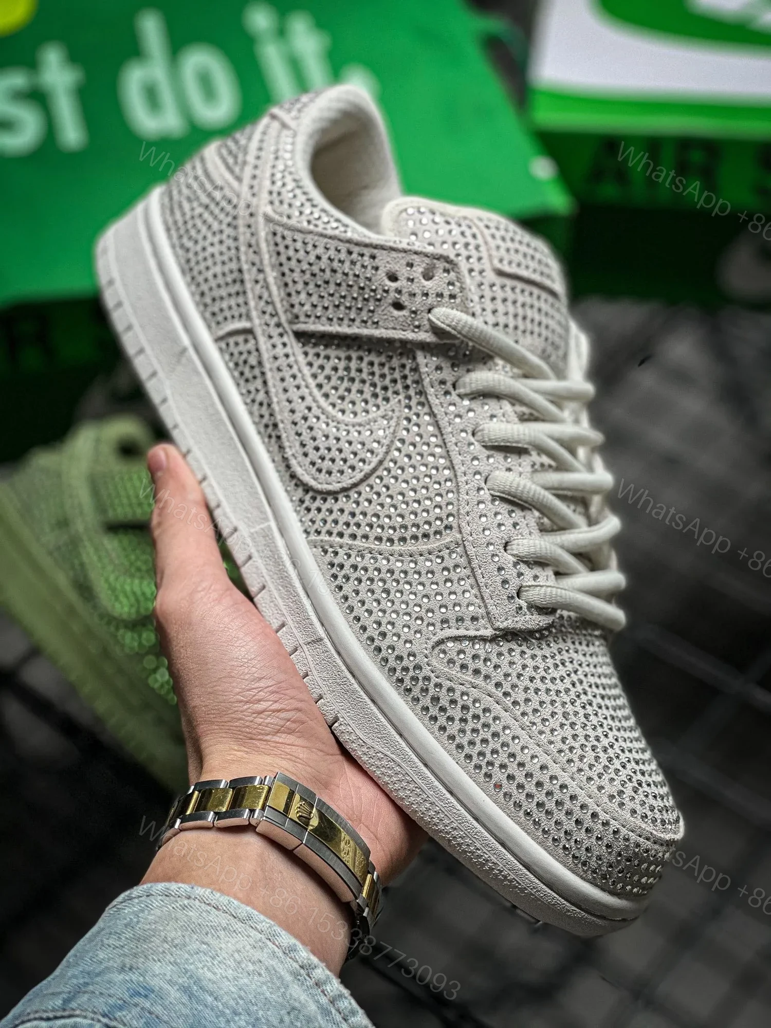 View 4 of Cactus Plant Flea Market x NiKe Dunk Lows Silver Replica
